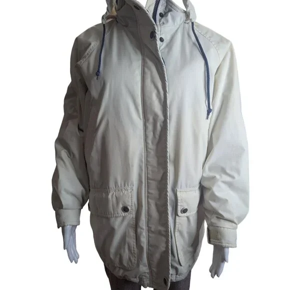 Pacific Trail Women's SzL Hooded Jacket Cargo Pockets Fleece Lined Full-Zip Tan - Picture 3 of 11